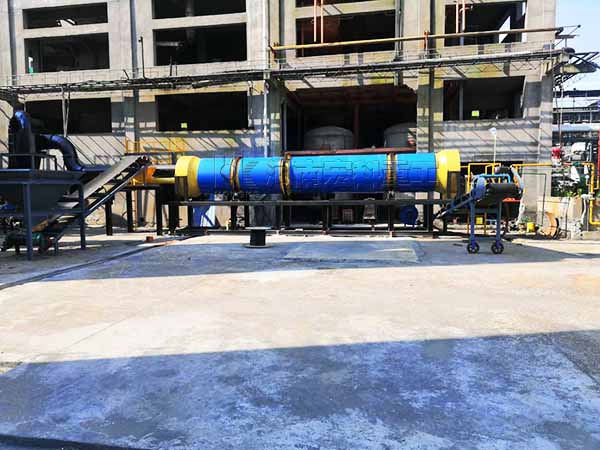 發(fā)往湖北1.2&times;10米的化工污泥烘干機(jī)現(xiàn)場(chǎng)